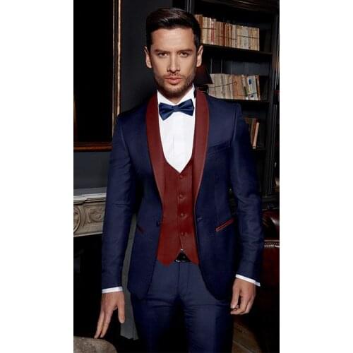 Tailored Suit Men Groom Tuxedo Wedding Suits for Men Jacket 3 Piece Custom Prom Blazer Terno Masculino
