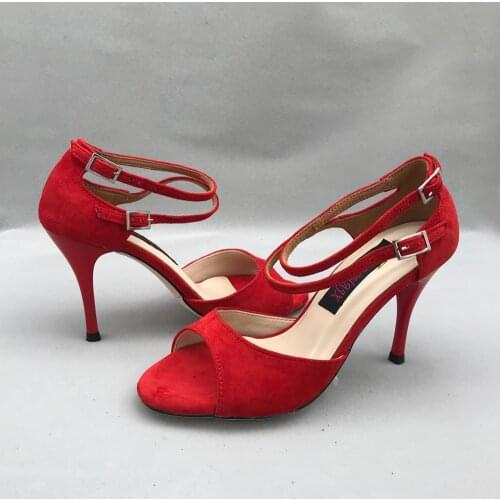 Classical Red Sexy Flamenco Dance Shoes Argentina Tango Shoes wedding shoes MST6257BRS Leather Sole 7.5cm 9cm heel available