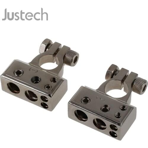 Justech Car Battery Connection Terminal With Covers 4/8 Gauge AWG Quick Disconnect Battery Positive Negative Jump Connector