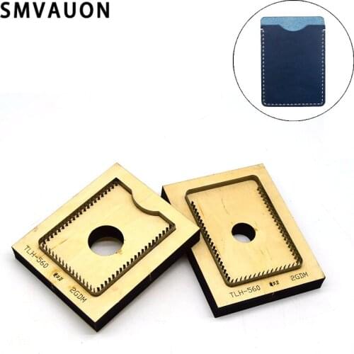 DIY Leather Wooden Die-cutting Horizontal Card Case Coin Purse Card Case Short Wallet Suitable for Die-cutting Machine