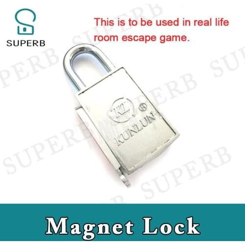 Magnet lock prop for escape room new magnet key lock Real life escape mysterious room game prop from combination lock Mechanical