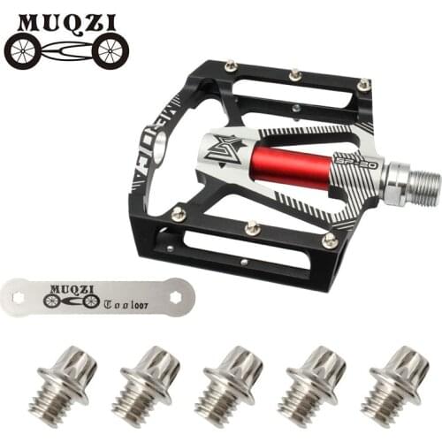 MUQZI 50PCS MTB Road Bike Pedal Screw Pedals Skid-proof Bolts Anti-slip Nail Studs Pin Pedales Parts Wrench Bike Accessories