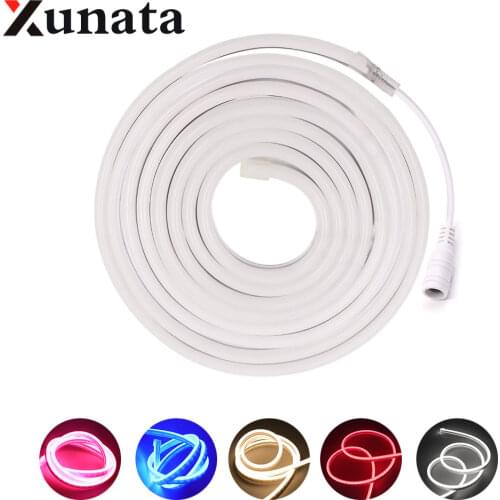 1m 2m 3m 4m 5m Neon Light 2835 120Leds/m Neon Rope Light 6X12MM Waterproof Led Neon Flex Tube Decoration With AU/EU/UK/US Plug