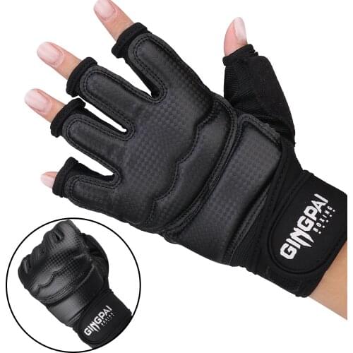 New Adult Kids Children half finger Boxing Gloves Mitts Sanda Karate Sandbag Taekwondo Protector Gloves semi-finger mma gloves