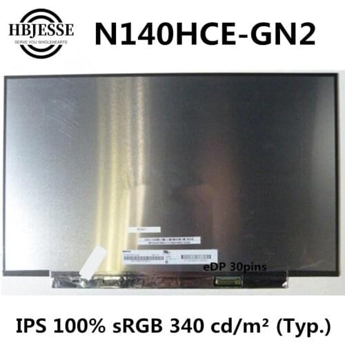 Original 14'' Matte Screen Display Panel Matrix Exact Model N140HCE-GN2 Rev.C1 IPS 100% sRGB FHD 1920x1080 30 pins