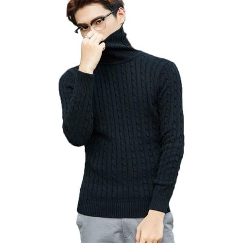 Autumn new Korean mens lapel plus velvet sweater Mens thick sweater cotton base