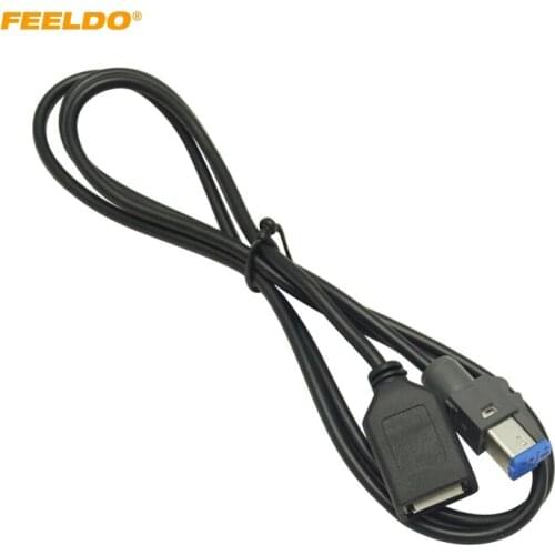 FEELDO 5Pcs Car Audio Female USB AUX-In Cable Adapter 4Pin Connector For Subaru Forester XV/Outback/Legacy #MX5662