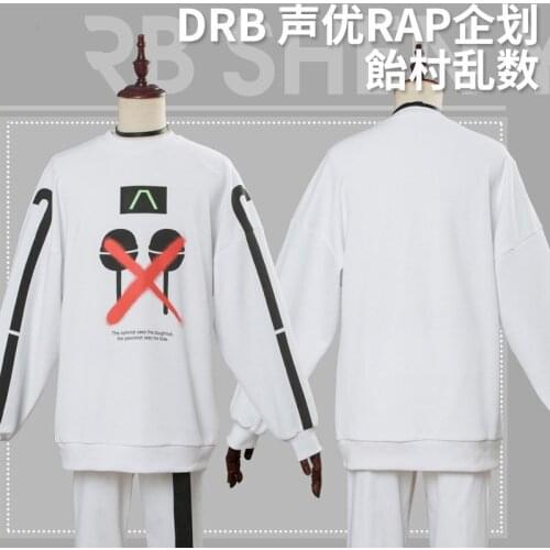 [Pre-sell]Anime Division Rap Battle The Dirty Dawg DRB Ramuda White Hoodie Set Cosplay Costume With hat For Men