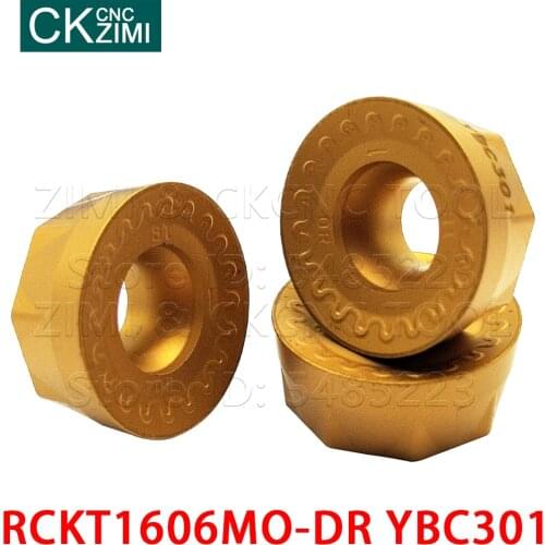 RCKT1606MO-DR YBC301 RCKT 1606MO DR YBC301 Carbide inserts circular indexable profile milling inserts CNC lathe tools for steel