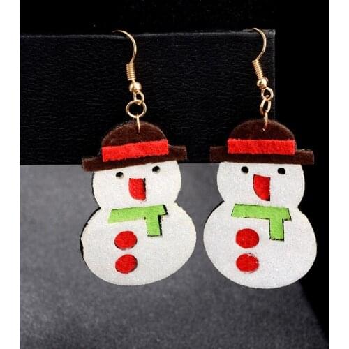 Christmas Claus Earrings Deer Snowman Bell Christmas Tree Ear Jewelry Accessories Lovely Xmas Earring for Women Girls
