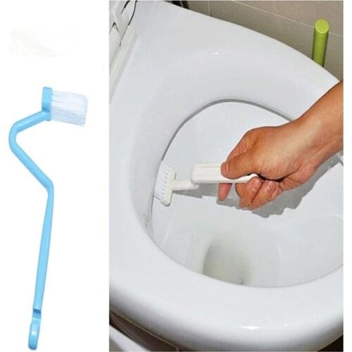 1PCS V Shape Toilet Cleaning Brush Suspension Hand-held Cleaning Brush Bathroom Accessories Home Cleaning Tools
