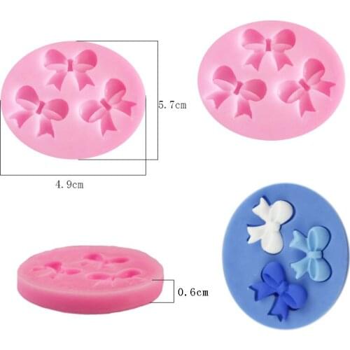 Bowknots Silicone Mold Fondant Cake Decorating Tools Chocolate Soap Mold Cake Stencils Baking Accessories Kitchen Pastry Tools