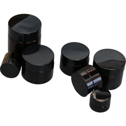 5g/10g/20g/30g/50g/100g Glass Amber Brown Cosmetic Face Cream Bottles Lip Balm Sample Container Jar Pot Makeup Store Vials