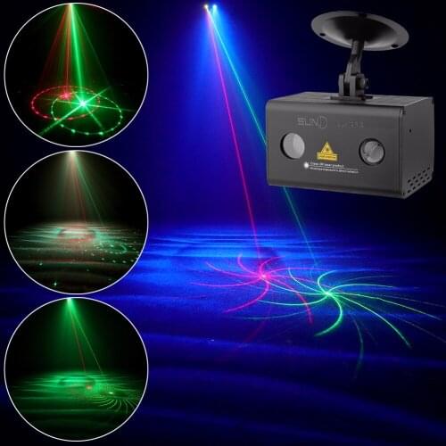 SUNY Aurora Effect 12RG Patterns Laser Projector w/ RGB Galaxy Water LED Party Light Club Bar Disco DJ Xmas Decor Light(LL-12RG)