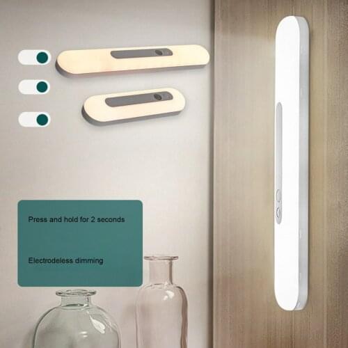 Under Cabinet Light PIR LED Motion Sensor Light Rechargeable Night Light LED Lamp For Wardrobe Kitchen Bedroom Closet