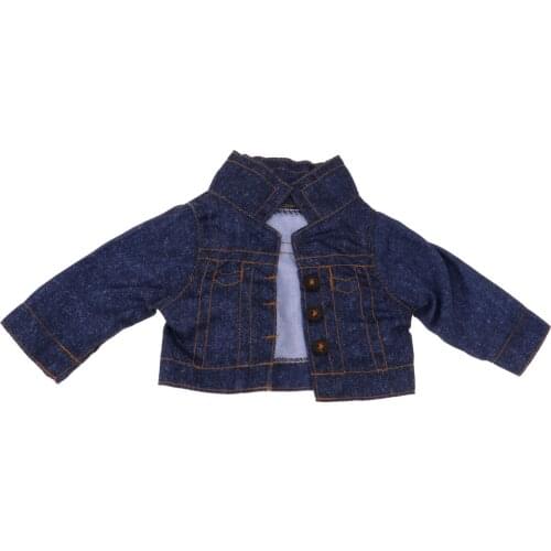 Dark Blue Denim Jacket For Living Room Doll Outfit Accessories