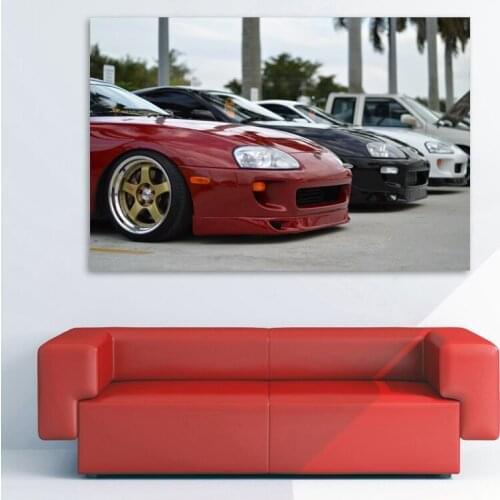 Toyotas Supra Old Car Supercar Posters Canvas Printed Wall Art For Home Decor Living Room Decorations