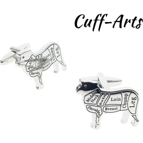 Cufflinks for Mens Butchers Cuts of Sheep Cufflinks Gifts for Men Gemelos Les Boutons De Manchette by Cuffarts C10384