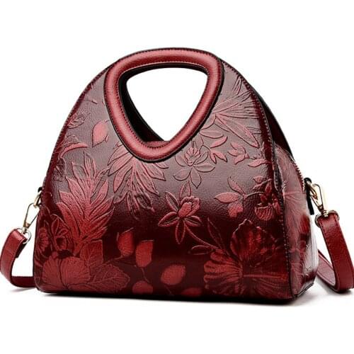 Women Leather Handbags Female Ladies Hand Hobos Bag Mother Shoulder Bag Chinese Style Crossbody Bags For Women 2021 Sac A Main