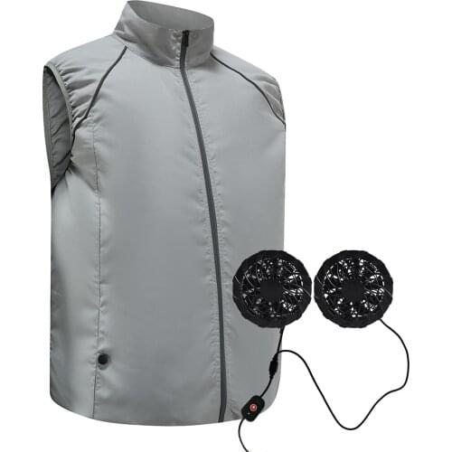 Summer Electric Fan Cooling Vest Men Women Smart Air Conditioning Clothing Reflective Hooded Sunscreen Clothes