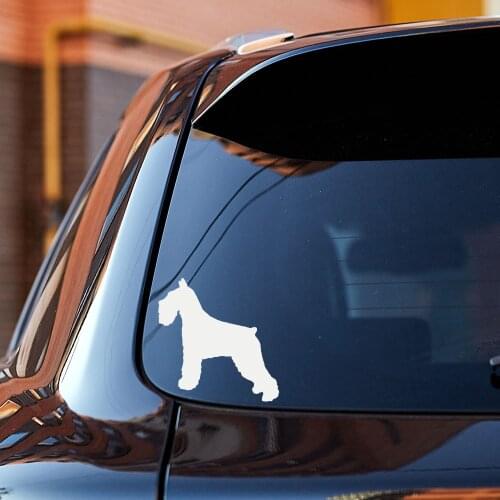 13.2*11.2CM 3D Standard Schnauzer Dog Vinyl Decal Funny Car Stickers Motorcycle Accessories Truck Car Styling Decoration Decals