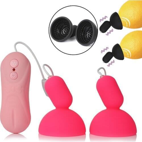 16 Frequency Vibrating Remote Nipple Sucker Vibrator Chest Breast Pump Enlargement Nipple Massager Masturbator Sex Toy For Women