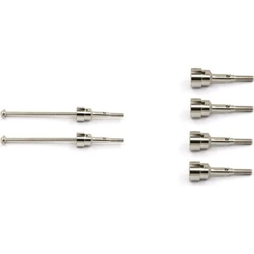 2 Set RC Car Part: 1 Set Metal Universal Drive Shaft CVD Dog Bone & 1 Set Metal Drive Shaft Cup Wheel Axle