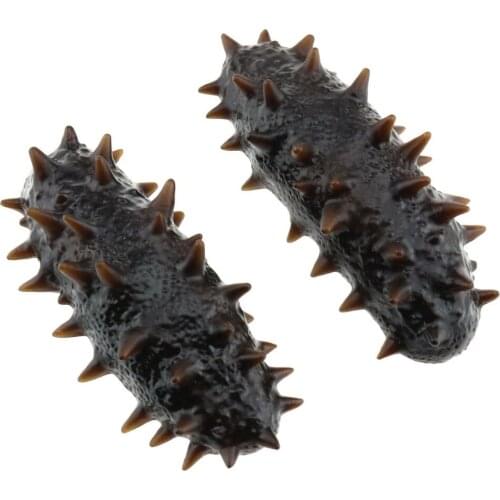 Gresorth 2pcs Artificial Sea Cucumber Decoration Fake Trepang Animal Fish Toy Home Kitchen Shop Restaurant Show