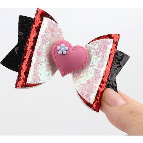 2020 Lovely Heart Glitters Hair Accessories For Girls Hair Clips Christmas Barrettes Hair Ornament Headband Baby Kids Hairpins