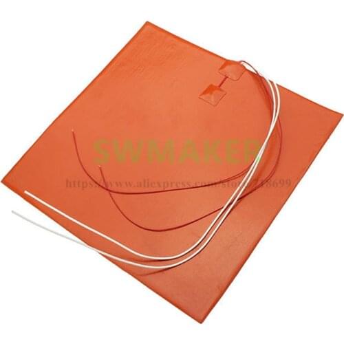 220V 30x30CM 750W Waterproof Thermostor Silicone Heater Heating Pad For 3D Printer Heated Bed