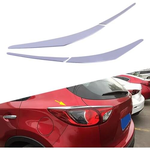 4Pcs Chrome Rear Tail Light Lamp Cover Trim Eyelid Bezel Fit for Mazda CX-5 KE 2012 2013 2014 2015 2016