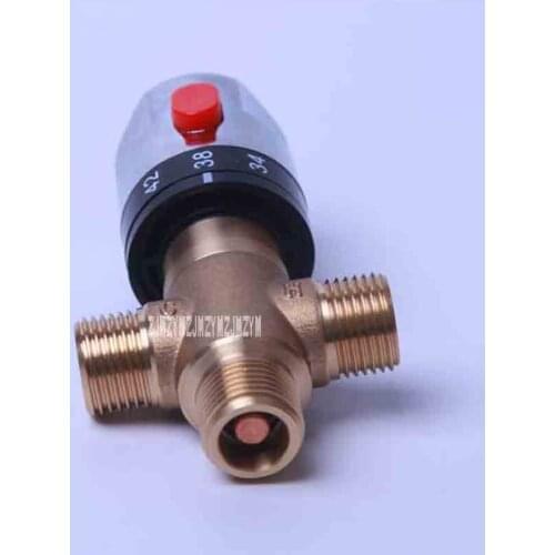 50pcs/lot 4" Thermostatic Mixing Valve Mounted Shower Solar Copper Thermostatic Valve Faucet Piping Valve 0-50 Degree Hot Sale