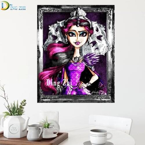 5D Square Round Diamond Painting Vintage Mermaid Princess Christian Icon Mosaic Diamond Embroidery Sale Cartoon Beaded Wall Art