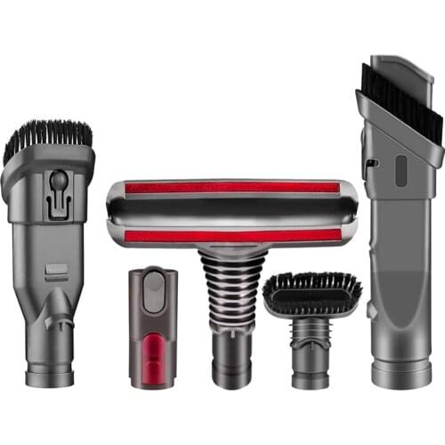 6 PCS Vacuum Cleaner Accessories Attachment Kit for Dyson DC35 44 DC58 V6 V7 V8 Compatible Washable Reusable Brush Head