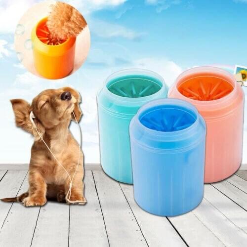Brand New Style Soft Pet Dog Paw Cleaner Silicone Solid Foot Cleaning Washer Brush Cup