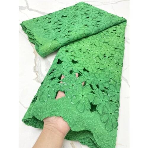 African Cut Holes Lace Fabrics High Quality Lace Guipure Cord Lace Fabric For Women Party Material Nigeria Water Soluble 4160B