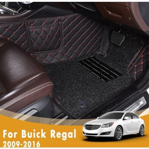 RHD Car Floor Mats For Buick Regal 2016 2015 2014 2013 2012 2011 2010 2009 Double Layer Wire Loop Carpets Custom Foot Pads Cover