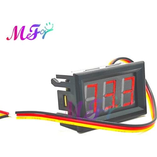 0.56" LED Display Digital Mini Voltmeter Ammeter DC 30V 100V Panel Amp Volt Voltage Current Meter Tester Detector 3 Cable