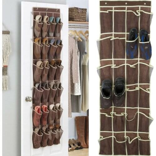 24 pocket hanging shoe organizer bathroom holder storage base living room shoe rack hanger sorting door hanging bag