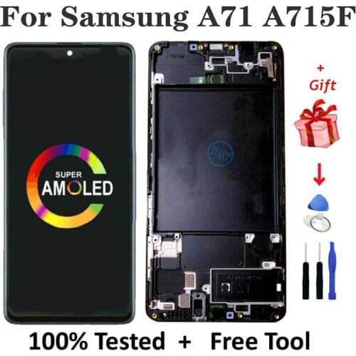 Screen For SAMSUNG Galaxy A71 A715 A715F/FD LCD Display Touch Screen Digitizer Assembly For Samsung A71 LCD
