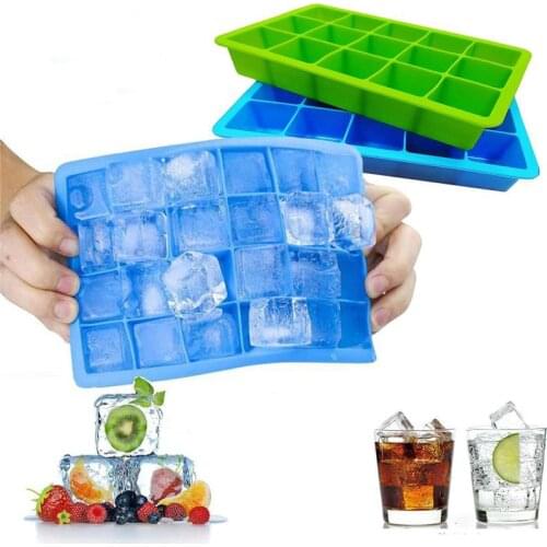 24 Grid Ice Cube Mold Silicone Ice Cube Tray Square Ice Tray Mould Fruit Popsicle Ice Cream Mold