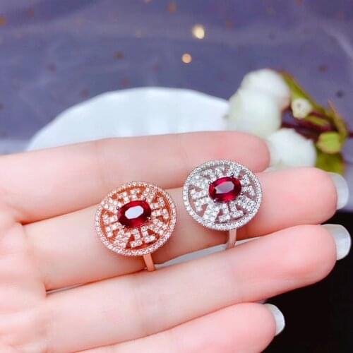 Natural ruby ring, 925 silver exquisite style, best selling quality, classic style.1carat