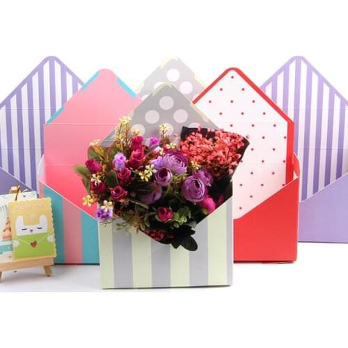 Envelope Fold Flower Box Mini Envelope Type Flower Box Party Wedding Engagement Decoration Valentines Day Flower Box LX1695