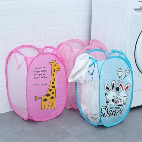 Laundry Basket Sundries Organizer Clothes Washing Folding Cartoon Dirty Clothes Bucket Large Capacity Storage Holder