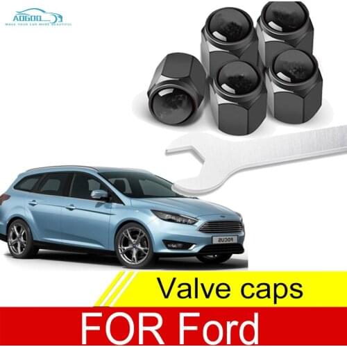 Car Wheel Tire Air Valve Caps Stem Cover With Brand For Ford Focus Mondeo Fiesta Kuga Edge Ecosport Exploror F150 Mustang