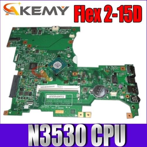 Akemy 448.01E02.0021 Main Board For Lenovo Ideapad Flex 2-15D Laptop Motherboard N3530 CPU