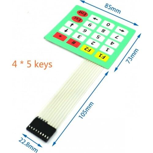 Key Button Switch Membrane Keyboard 1x4 3x4 4x4 4x5 Keys Matrix Array Keyboard Keypad MCU Control Panel DIY Kit For Arduino