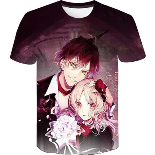 Fashion Cool T Shirt Men Women Anime Diabolik Lovers 3D Printed T-shirts Unisex Harajuku Style Tshirt Streetwear Oversized Tops