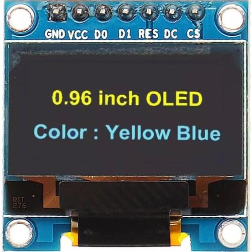 5Pcs/Lot 7Pin 0.96 Inch OLED Display 12864 SSD1306 SPI IIC Serial LCD Screen Module For Arduino