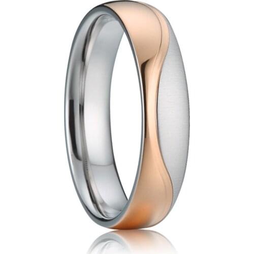 Rings for men stainless steel jewelry rose golden wedding band lovers alliance gents hand finger promise rings for couples